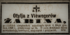 nekrolog Otyli Vieweger Żabiny Kurier Warszawski nr 358 z 30.12.1899